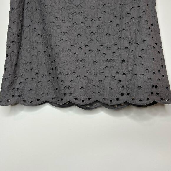 J.Crew Factory Gray Floral Eyelet Skirt Size 0 - Picture 3 of 7